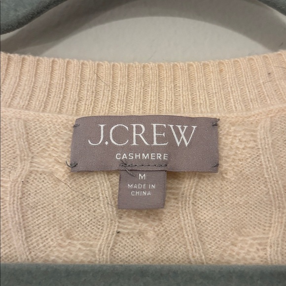 J. Crew cable knit cashmere sweater vest size medium - Picture 3 of 5